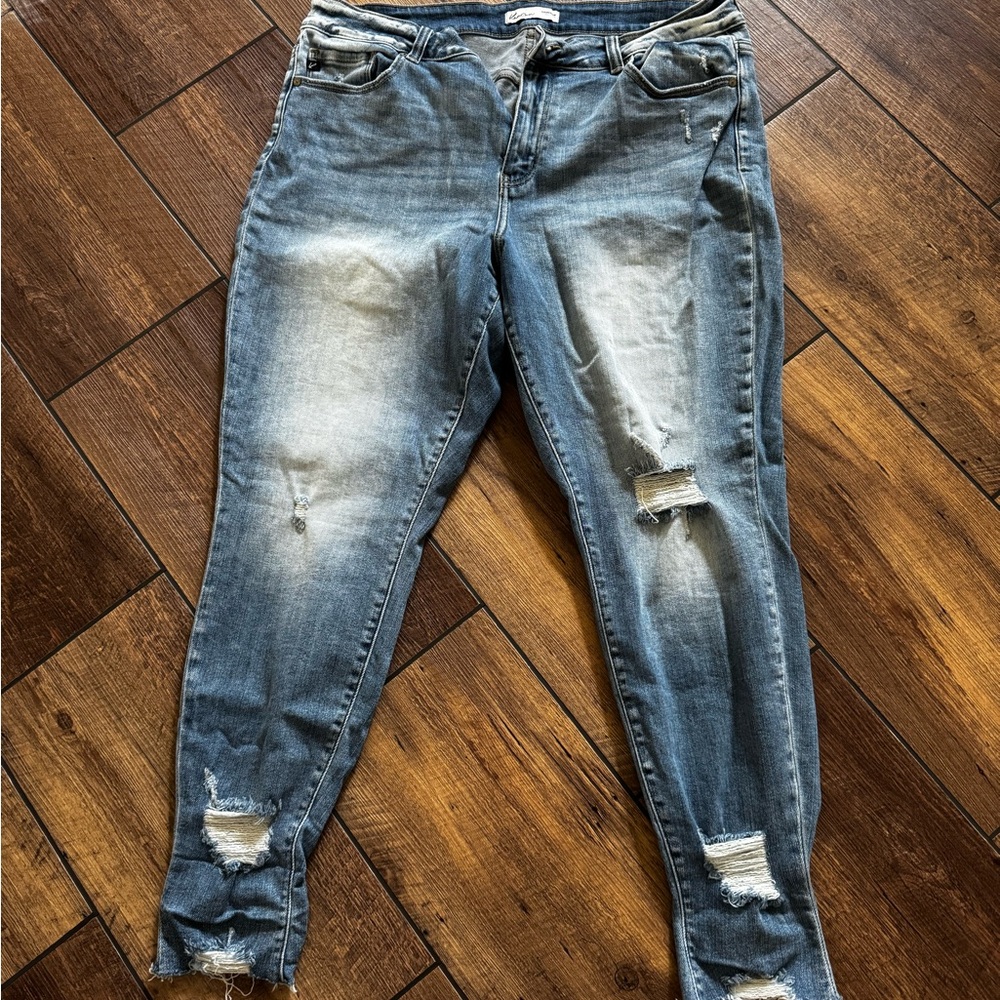 Distressed Blue Jeans for Women